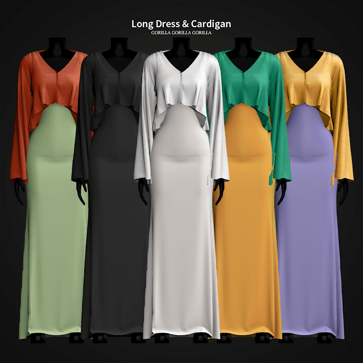 Платье Long Dress & Cardigan II